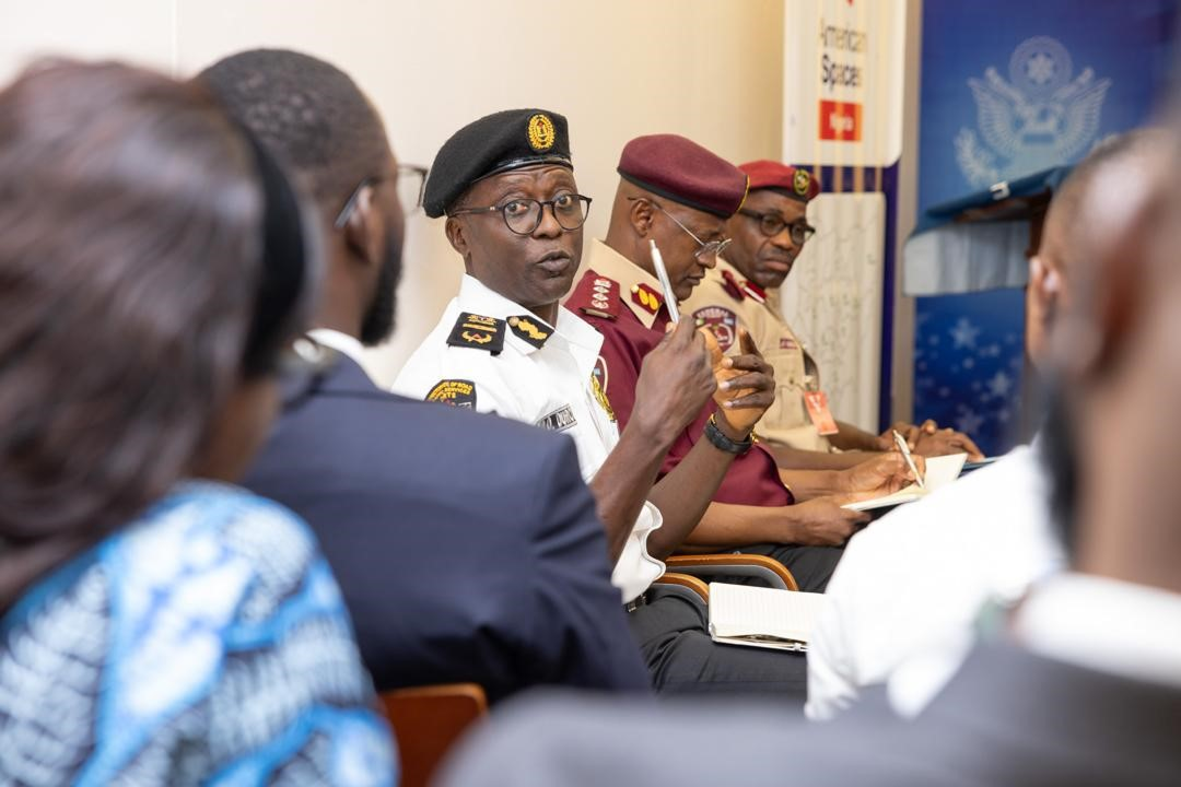 National Chairman addressing Corp Marshal, FRSC